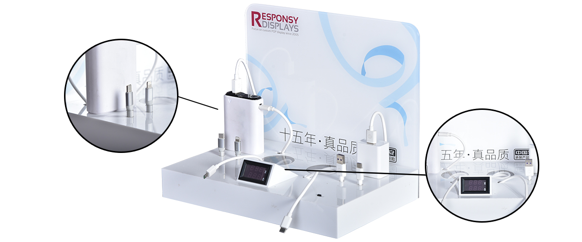 商場亞克力臺面智能充電展示架 商場亞克力臺面智能充電展示架