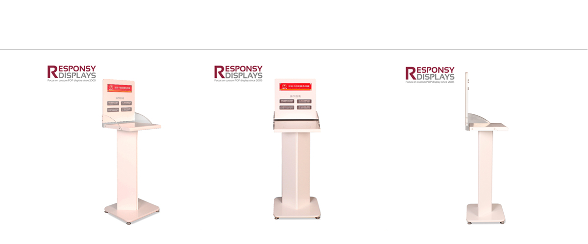 定制落地亞克力和木制電子產(chǎn)品打印機展示架 工廠定制