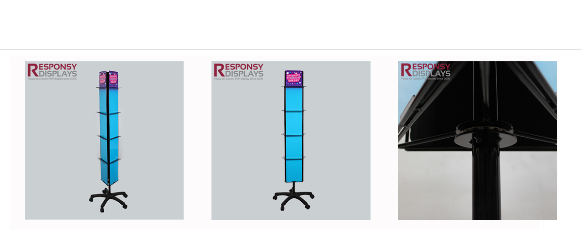 定制珠寶金屬旋轉(zhuǎn)落地式展示架，用于商店購物中心