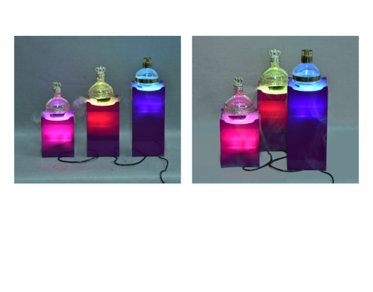 商場(chǎng)參展可用臺(tái)面亞克力霧化炫彩展示架